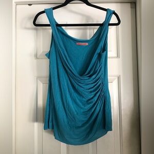 Velvet brand Teal Draped Sleeveless Tank top